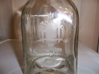 Vintage United States Naval Academy Glass Decanter Scientia Tridens