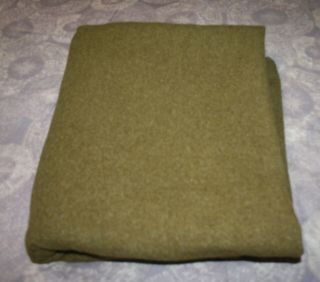 Vtg U.  S.  Army Wool Blanket Nm 78x60 Thick