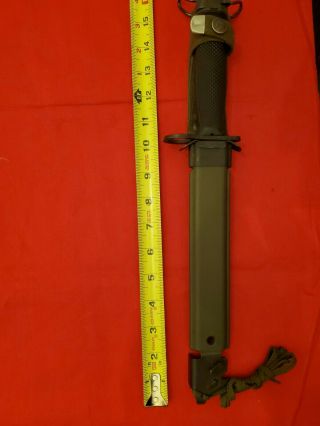 Vintage US M7 Bayonet w/Scabbard and Wire Cutter.  Made in Germany. 5