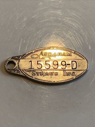 Vtg A&s Abraham & Straus Department Store Credit Card Metal Charge Coin Token