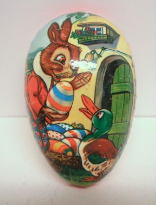 Easter Egg Paper Mache Made In Germany 5 Inches Long