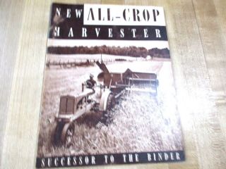 Vintage Allis Chalmers All Crop Harvester Dealer Brochure (ba)