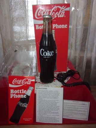 Vintage 1994 Coca Cola Coke Bottle Phone Iob & Model Ar - 5000