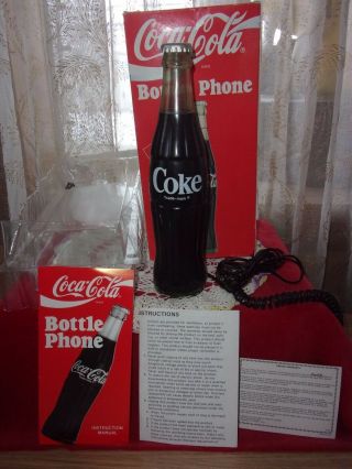 vintage 1994 Coca Cola Coke Bottle phone IOB & Model AR - 5000 2