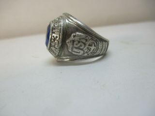 VINTAGE STERLING SILVER NAVY MENS RING SIZE 9/10 MILITARY 2