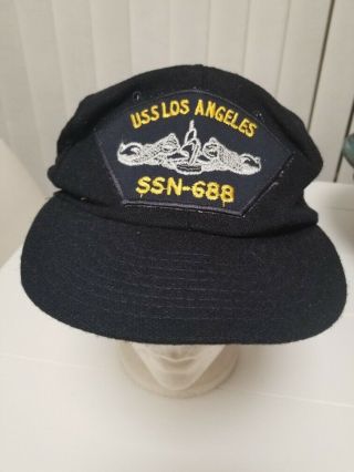 Vintage Uss Los Angeles Ssn 688 Baseball Cap United States Navy Usn