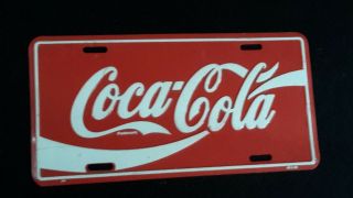 Vintage Coca - Cola License Plate Metal