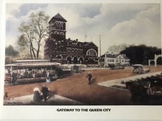 Gateway To The Queen City Charlotte Nc Print Card By Charles Roy Smith 4 1/2 X 6