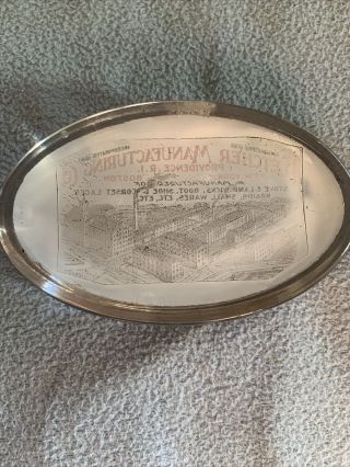 Fletcher Manufacturing Providence Rhode Island Glass Paperweight Advertising 3