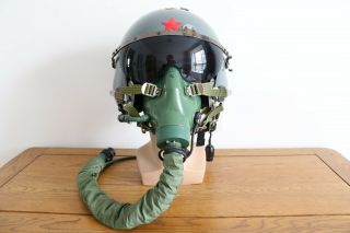 China Air Force Mig Fighter Pilot Flight Helmet,  Oxygen Mask