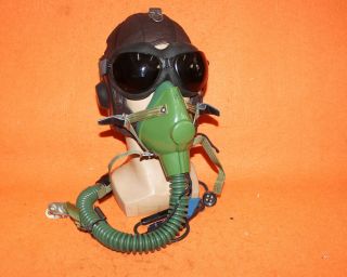 World War II Flight Helmet Fighter Pilot Mesh Leather Helmet Oxygen Mask Goggles 5