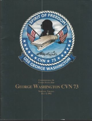Us Navy Uss George Washington Cvn 73 Commissioning Booklet,  Welcome Aboard,  More