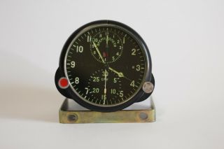 Russian Soviet USSR Military AirForce Aircraft Cockpit Clock AChS - 1 2