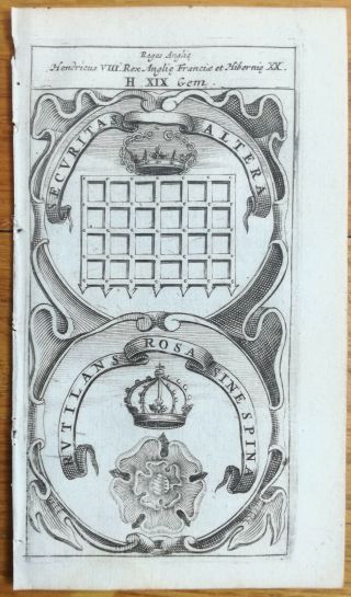 Typotius Symbola Divina Emblemata Emblem Rose - 1666