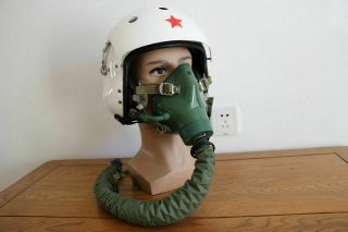 Retired China Air Force Fighter Pilot Flight Helmet,  Oxygen Mask