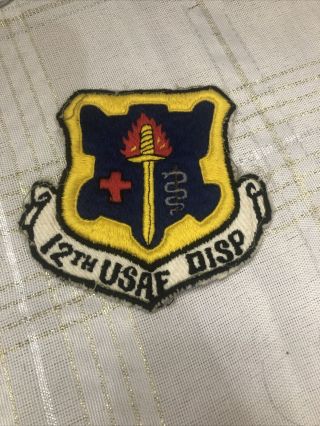 Vintage 12th Usaf Disp Patch United States Air Force