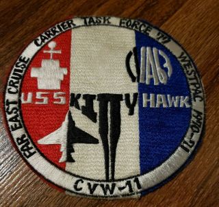 Us Navy Uss Kitty Hawk Cvw - 11 Westpac Carrier Task Force Vintage Patch 5 "