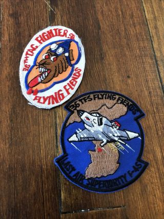 Usaf 36th Tactical Fighter Squadron Flying Fiends Patch Pair