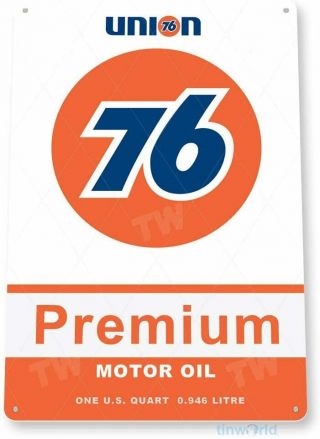 Union 76 Gas Sign Garage Auto Shop Mechanic Dealer Tin Metal Decor Sign