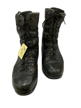 Alt - Berg Black Leather High Liability British Combat Boot Size 12m 3137