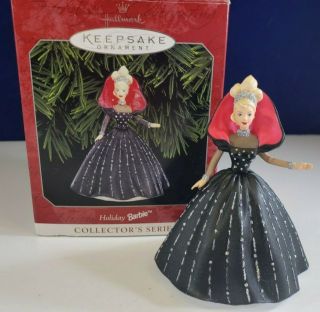 Vintage 1998 Holiday Barbie Doll Hallmark Collector Series Christmas Ornament