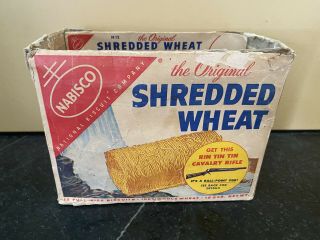 Nabisco Shredded Wheat Cereal Box With Rin Tin Tin Offer 1940s