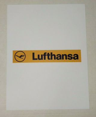 Lufthansa 1962 - 1964 By Otl Aicher Art Work Poster 9.  5 " X12.  5 " Reprint