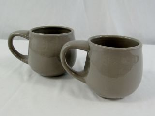 Set Of 2 Starbucks 2005 Pot Belly Gray Coffee Tea Cocoa Mug Cup 16oz Large