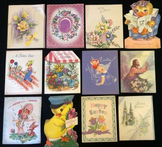 Thirty - Five 1940s - 50s Easter Cards - Rust Craft - Hallmark - Meryle - Rrh & More