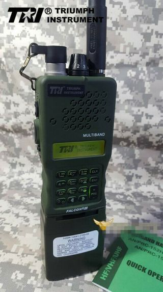 12.  6v 10w Tri An/prc 152 Mbitr Multiband Radio Aluminum Shell Handheld Us Stock