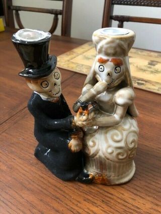 Yankee Candle 2010 Boney Bunch Proposal Wedding Couple Taper Candle Holder
