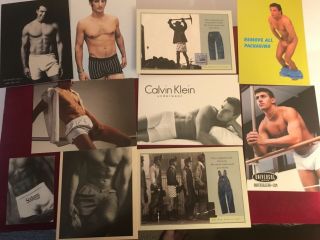 29 Vtg 90’s Boxers,  Briefs Or ?? Adv Postcards,  Flyers,  Semi Nude Hunks,  Gay Int