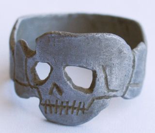 Skull Bones Ring Ww1 Wwi Or Ww2 Wwii Soldiers Shock Troops Special Force Army
