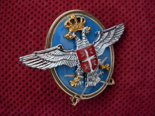 REPUBLIC OF SERBIA - SERBIAN ARMY - SERBIAN SIGN OF COMMAND AIRFORCE BREAST BADGE 2