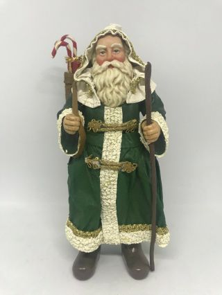 Possible Dreams Clothtiques - Santa Claus - Santa With Staff Ornament 714001 8 "