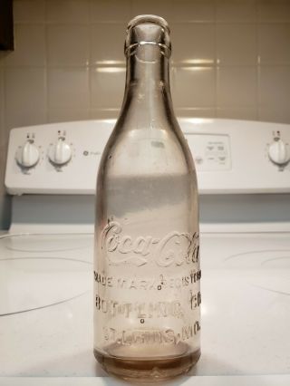 Coca Cola Straight Sided Bottle St.  Louis Mo 1908
