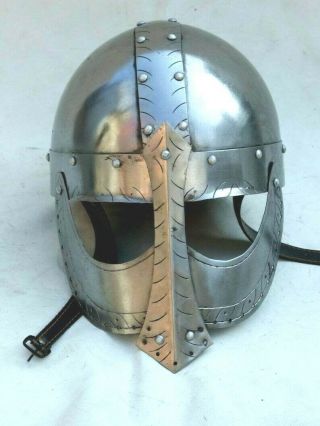 Medieval Norman Viking Helmet Spectacle Armor Helmet Knights Warrior Costume