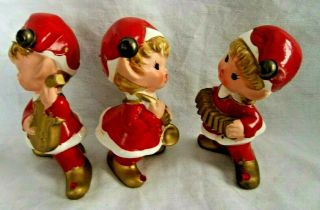 INARCO CHRISTMAS SET OF 3 PIXIES/ELVES PLAYING MUSICAL INSTRUMENT ' S FIGURINE ' S 2