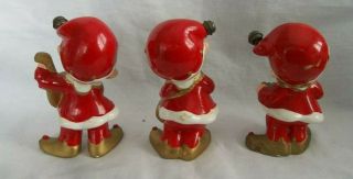 INARCO CHRISTMAS SET OF 3 PIXIES/ELVES PLAYING MUSICAL INSTRUMENT ' S FIGURINE ' S 3