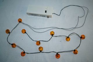 Lemax Spooky Town Lighted Pumpkin Garland String Of 12 Halloween Accessory