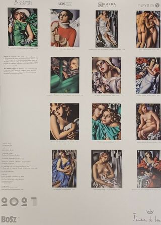 Tamara De Lempicka 2021 Calendar - 12 Large Size Prints From Queen Of Art Deco