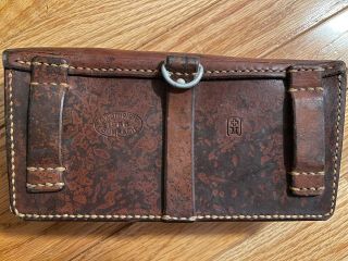 Vintage Swiss Army 66 Leather Ammo Belt Pouch O.  Wuthrich Bumbach