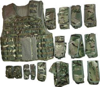 British Army Osprey Body Armour Vest Mtp 190/120 W 16 Pouches