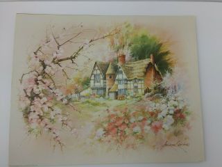 Andres Orpinas 1989 Scafa Tornabene Cottage Flower Art Print Poster Lithograph