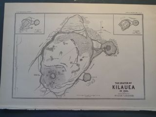 Shield Volcano Crater Of Kilauea Hawaii Island United States Geological 1883
