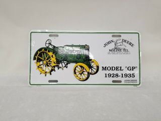 John Deer Tractor Model Gp License Plate - And