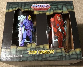 Toon Tumblers: Masters Of The Universe 30th Anniversary.  4x 16oz Pint Glasses 2
