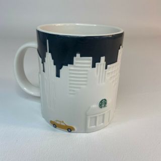 Starbucks York City Skyline Coffee Mug Yellow Taxi Relief