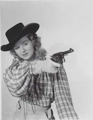 Art Print Of C.  1940 Photo Famous Actress Jennifer Holt As Cowgirl 8 1/2 X11