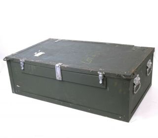 Us Army Aviation & Troop Command Wood Foot Locker Trunk 34 " X 20 " X 11 "